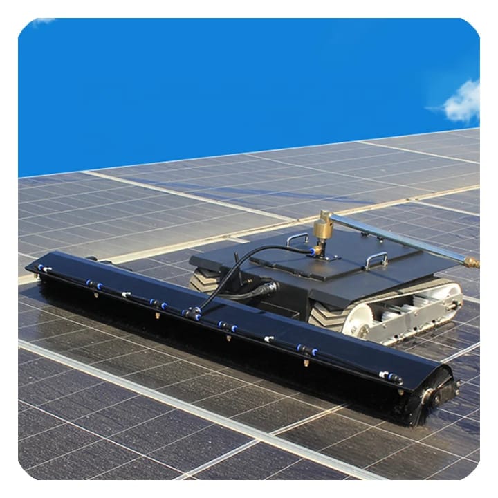 GES panel temizlik robotu saha uygulaması