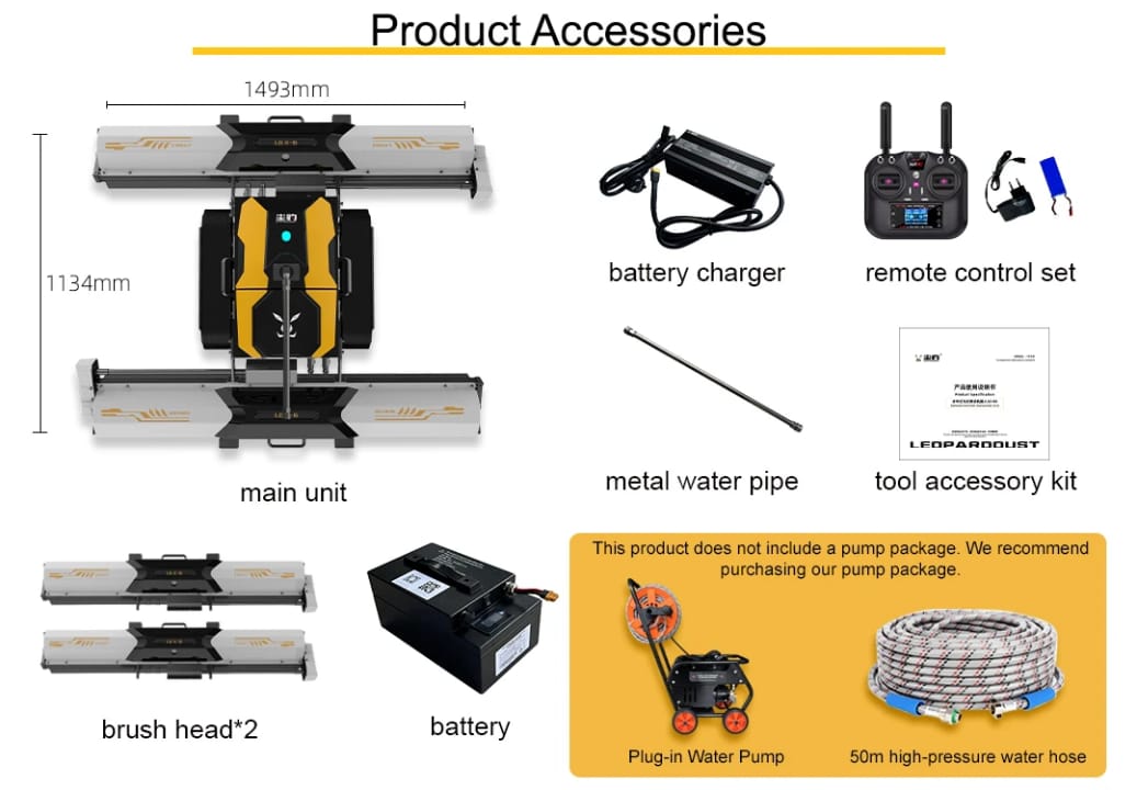 GES temizlik robotu ürün aksesuarları