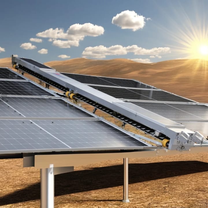 Güneş enerjisi santrali otomatik ray temizlik sistemi